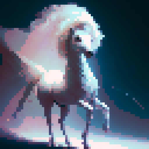 Majestic white unicorn