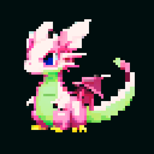 A slightly larger dragon with vibrant scales and growing wings. It has a playful yet determined expression, with small horns starting to sprout from its head. Its eyes are bright and curious, and it breathes small puffs of smoke. No background.