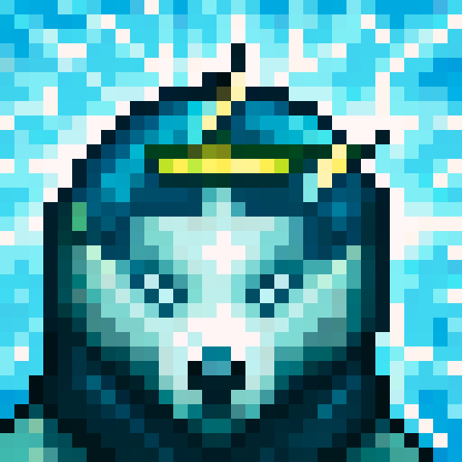 Wolf avatar, portrait, glowing eyes