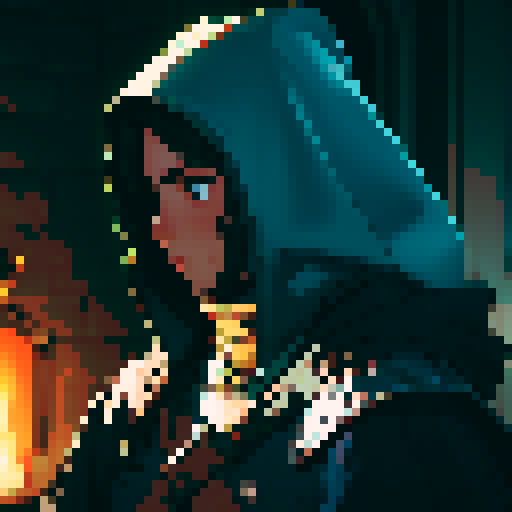 Hooded male knight with brown hair 