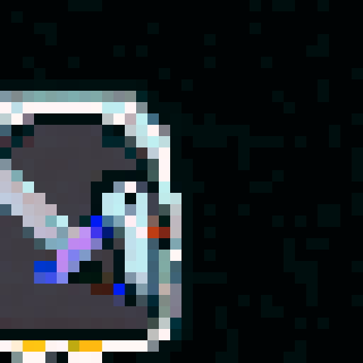 penguin standing facing right holding sword