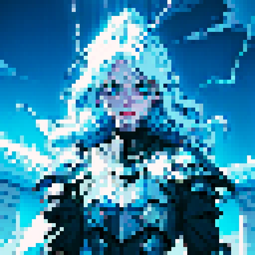 create a heavenly lightning element white skinned bulky death knight with a sapphire and yellow thunder inspired color palette. I need the knight to look very intimidating