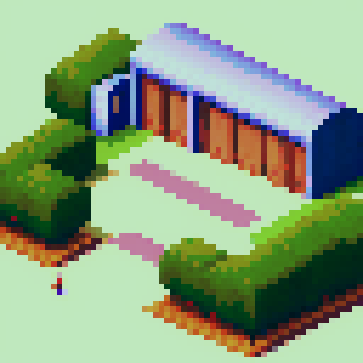 school hallways with doors and windows, side scroller