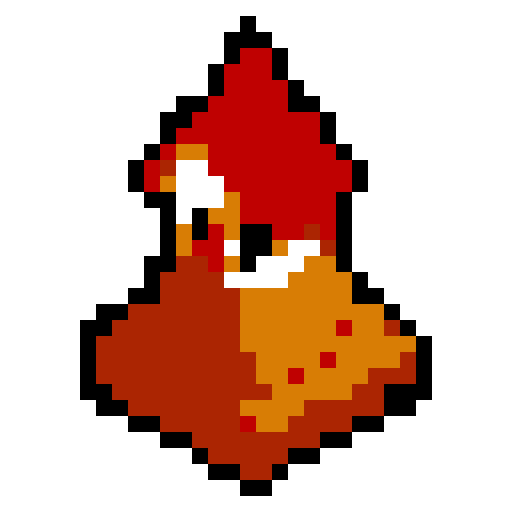 layered triangular red clay shingle tower top. Usable as an asset (clear, thick lines and a white background). 