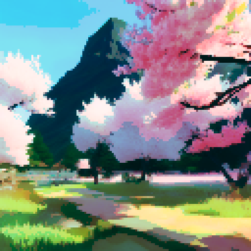 sakura blossoms cherry blossoms trees mountains stunning serene beauty