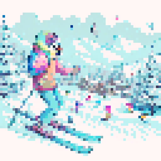 colorful, pixelated birds perched on tree branches with vibrant feathers in a wide range of hues, against a backdrop of sRGB color palette