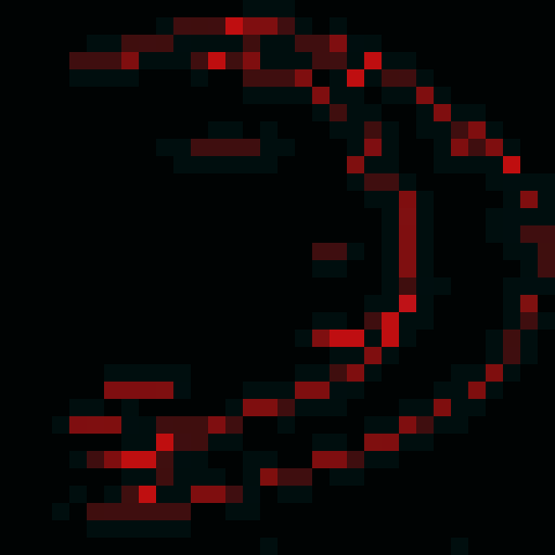 kamusari, divine departure, black attack beam, with neon red around