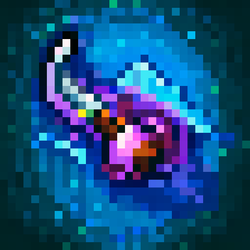dagger with a purple poison dripping blade, game icon, 32x32 pixel art, sRGB, skill art, close up, portrait