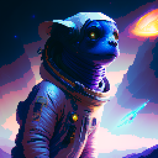 Space Galaxy pixelated portraits