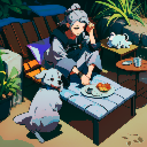 Small silver schnauzer looking dog at the beach