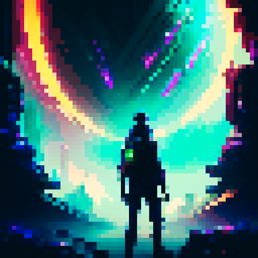 Retro-futuristic, neon-lit, cyberpunk, with glitch art effects and a touch of steampunk, depict a bespectacled, hoodie-wearing nerd typing furiously on a glowing keyboard amidst a backdrop of circuit boards, holographic screens, and flickering neon lights.