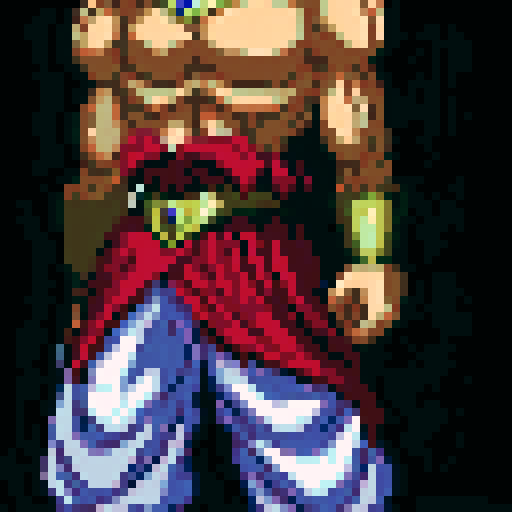 Dragonball Z, Broly, intense energy aura, dynamic power beams, vibrant colors, explosive battle scene, iconic Super Saiyan transformation, electrifying lightning effects, dramatic shadows, pixelated character details