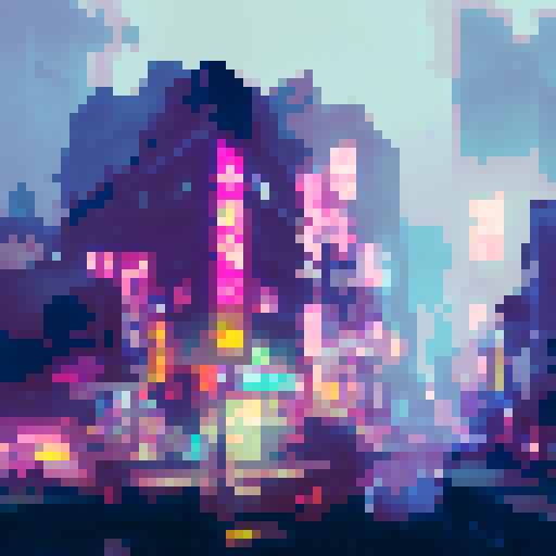 Blade runner city, cyberpunk aesthetic, aetherpunk ambiance, cloudy skies, dark and moody colors, neon lights illuminating the landscape portrait