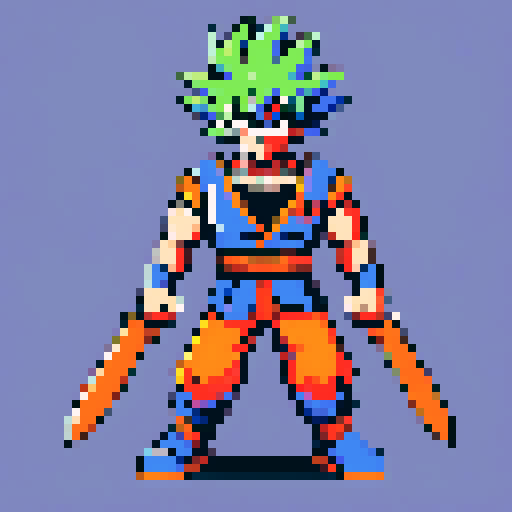 Create Goku in the style of TMNT Shredders Revenge.