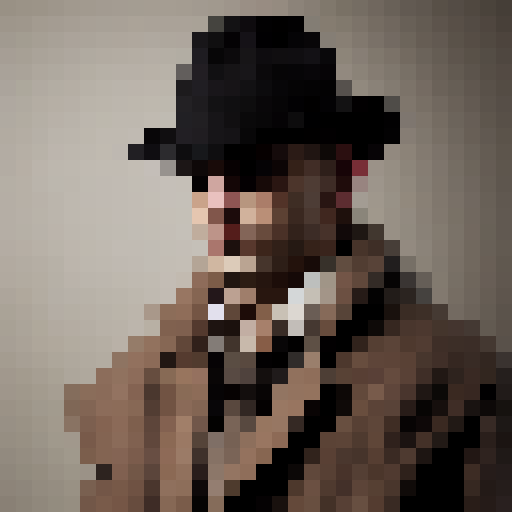 Noir-style detective in a beige coat