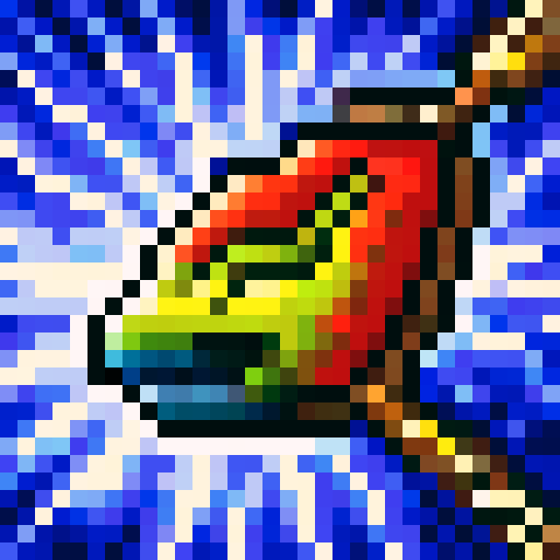 wahoo fish, no background, 32x32 pixel art