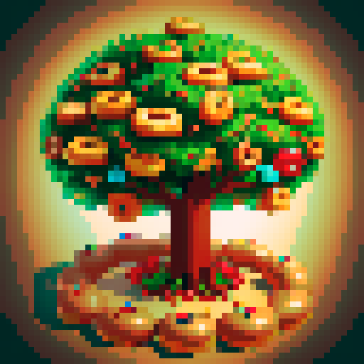 tree with donuts