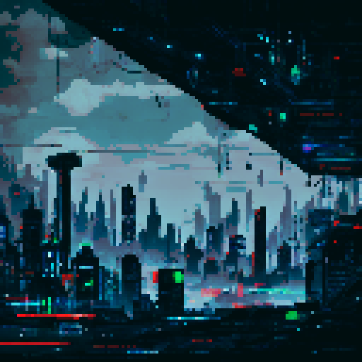 cool cyberpunk city