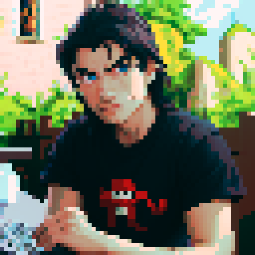 Keep the face, dungeon and dragons player roling dice, pixel art 