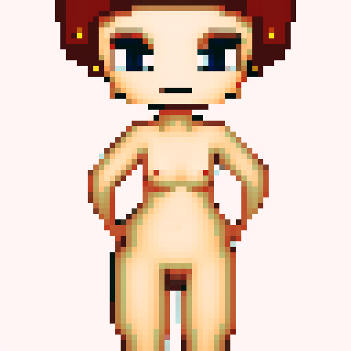A human chibi character base, nude, no hair, with facial features