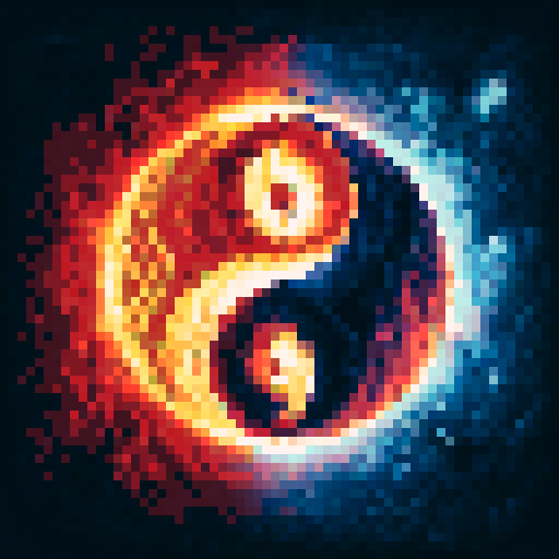 make images with twinflames incorporated in the painting of yin and yang symbol?