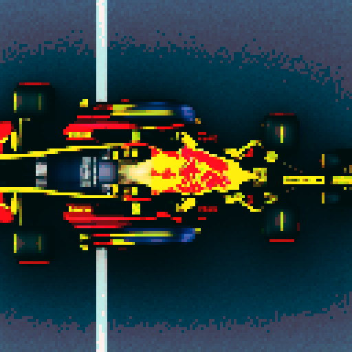 Formula 1 red bull car, full car in view, close up, driver in seat, blue sky background in Monaco