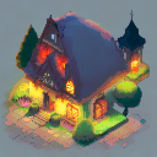 Vampire castle, halloween party, decorative light