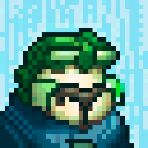 frog avatar, portrait, green, 