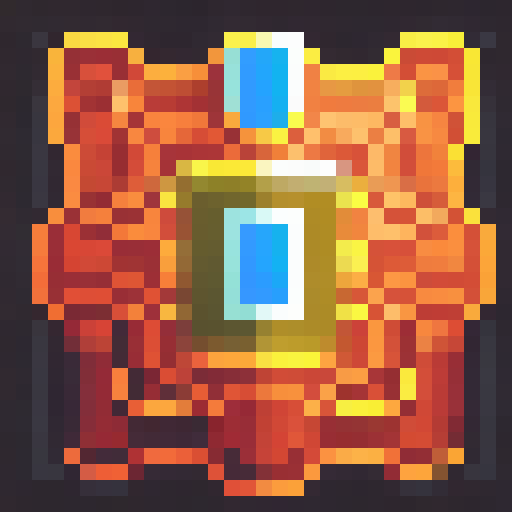 A gleaming crystal shield reflects a fiery dragon's breath in a bold, stylized art nouveau illustration.