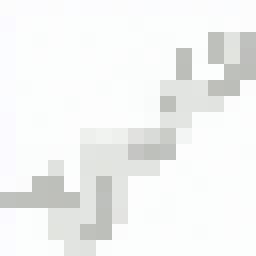 Bone broken in half with small traces of blood.