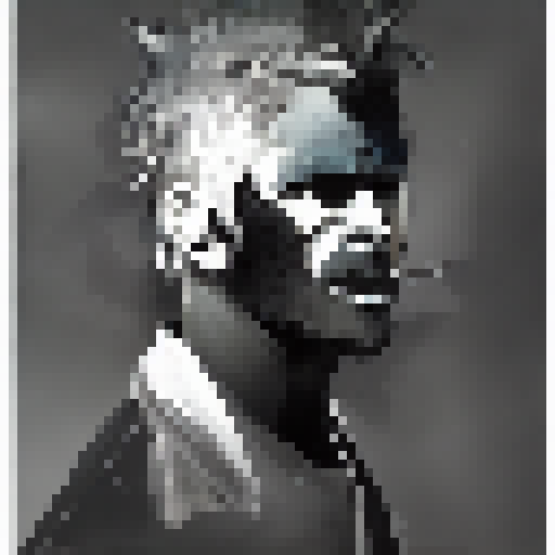 Grungy, monochromatic cityscape with a towering, industrial skyline, featuring two silhouetted men in opposing corners, one with a bloody fist and the other with a broken nose, set against a backdrop of fiery explosions.