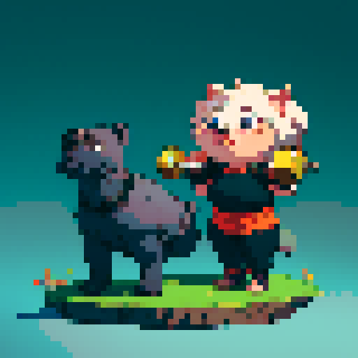 chubby dog with dumbbell