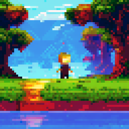 A gender-neutral pixel art character