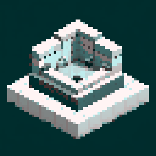 Isometric, grayscale, forge, level 1, strategy game, 64x32 diamond slot, game struct, pixel art, sRGB