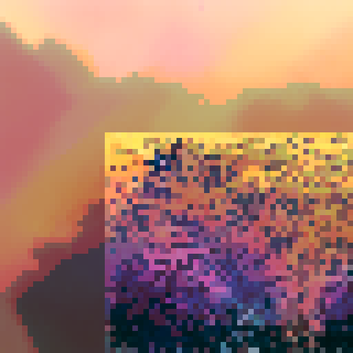 Sunset over rolling hills, with warm oranges and pinks fading into purples and blues, captured in a landscape portrait