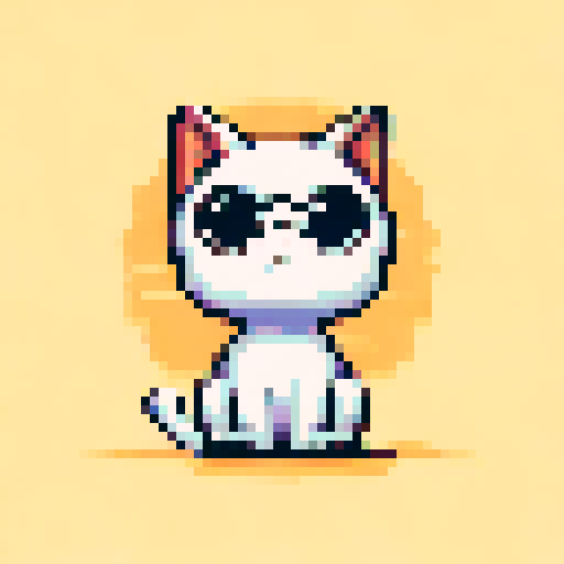 Sad, cool, bespectacled character in sRGB, pixel art style, against a background of a vast, melancholic landscape