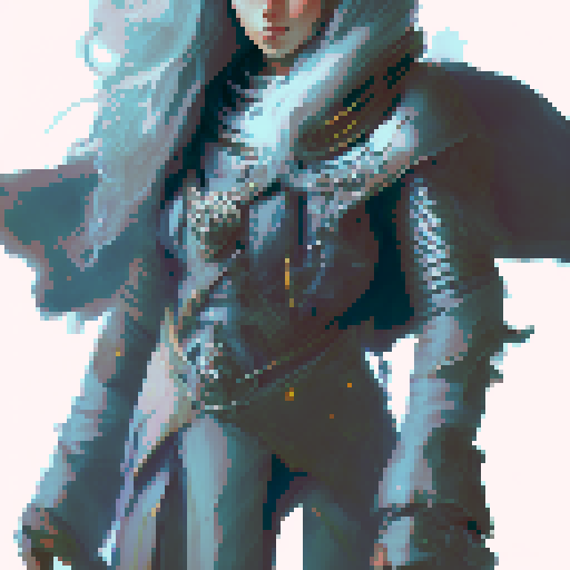 Full body from head to toe standing sprite of a fantasy style knight