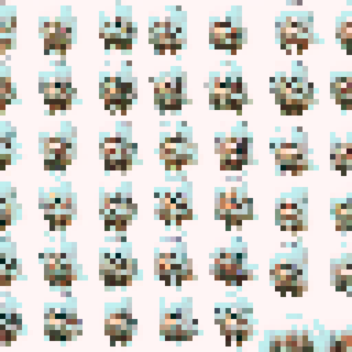 Warrior angel, with white wings, great mace