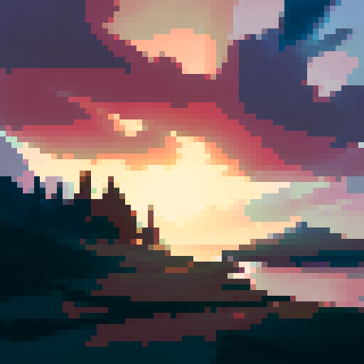 a cloudy sky at sunset golden hour