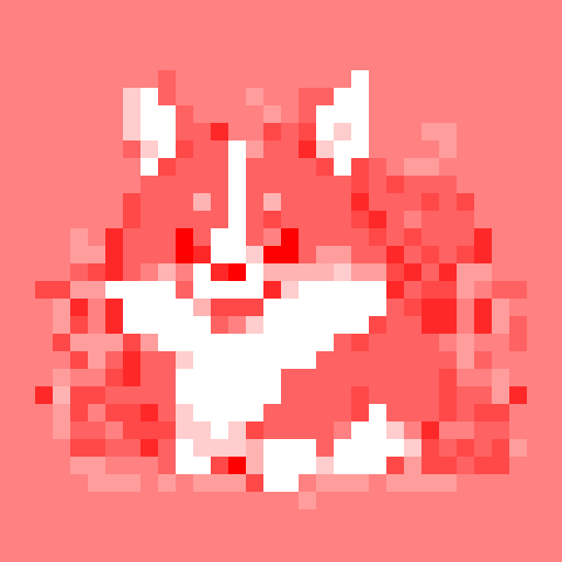 Corgi with fluffy fur, bright eyes, and perky ears, surrounded by vibrant pixel art flowers and a sunny sRGB background