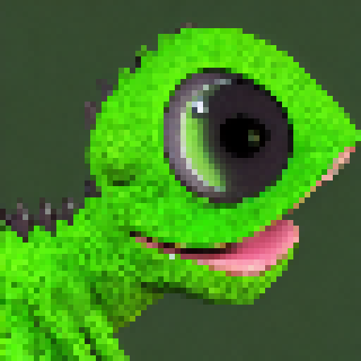 a green alligator with yellow green belly, cartoon style, big eyes, buck teeth, goofy looking
