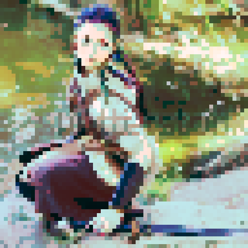 female warrior, vibrant green hair with braids, large sword, fantasy RPG character portrait