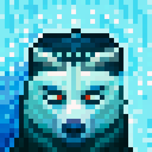 wolf avatar, portrait, glowing eyes