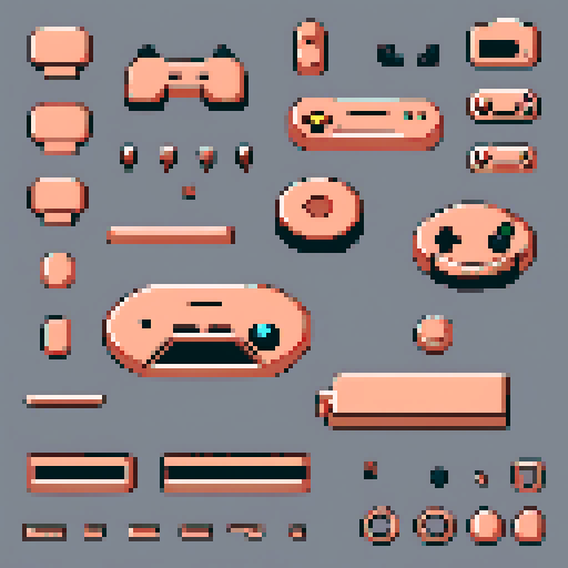 I want a horizontally wide copper attachment port. It should accept a circular object. I want this object usable an asset in a videogame, meaning only one object per image, outlined with a strong black stroke, on a solid-color background.
