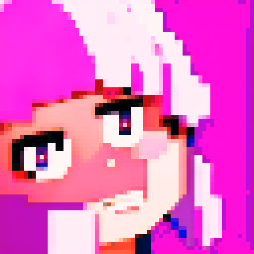 pink dress, tileset, game icon, pixel art, sRGB, close up