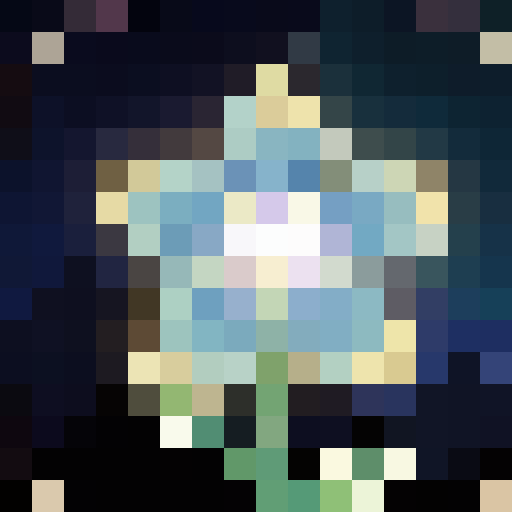 FlowerTP, vibrant petals, delicate stem, game icon, 16x16, pixel art, close up, portrait