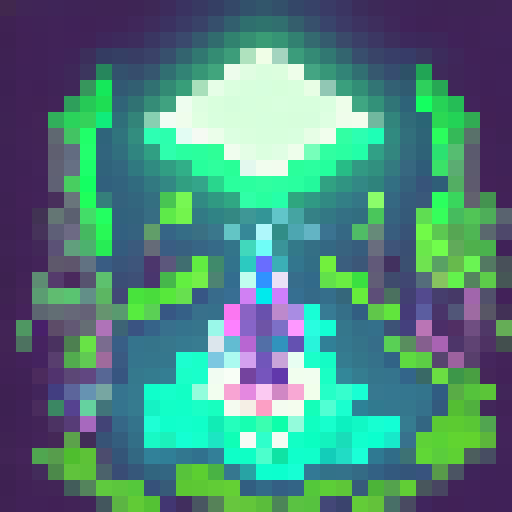 Neon-dragon-riding 80s teen, adorned in a patch-covered leather jacket, brandishing a glowing sword, ventures through a pixelated portal in a fantasy RPG landscape portrait.