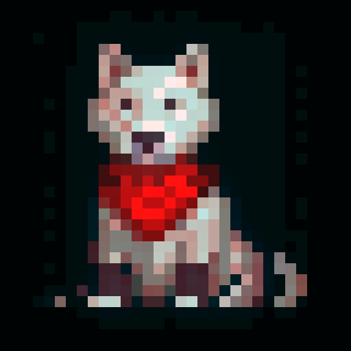 Please generate various versions of a snowdog, like a husky dog character that has different varying traits. For instance fur color, wearing clothing items like jewlery or hats or necklaces.