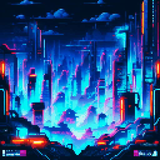 Futuristic city, dark muted colors