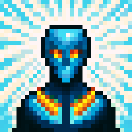 laser beam weapon, game icon, 32x32 pixel art, sRGB, skill art, close up, portrait, vibrant colors, glowing energy, futuristic technology, sleek design, intense focus, dynamic composition, sharp lines, bold shading, high contrast, dramatic lighting
